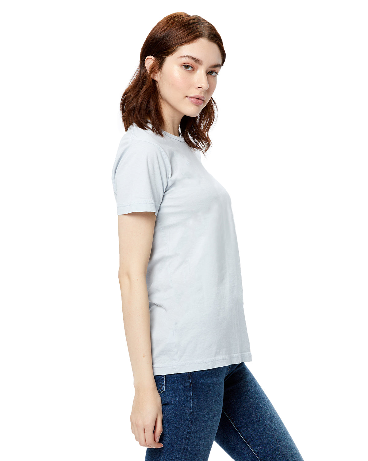 US Blanks Ladies' 4.5 oz. Short Sleeve Garment-Dyed Jersey Crew