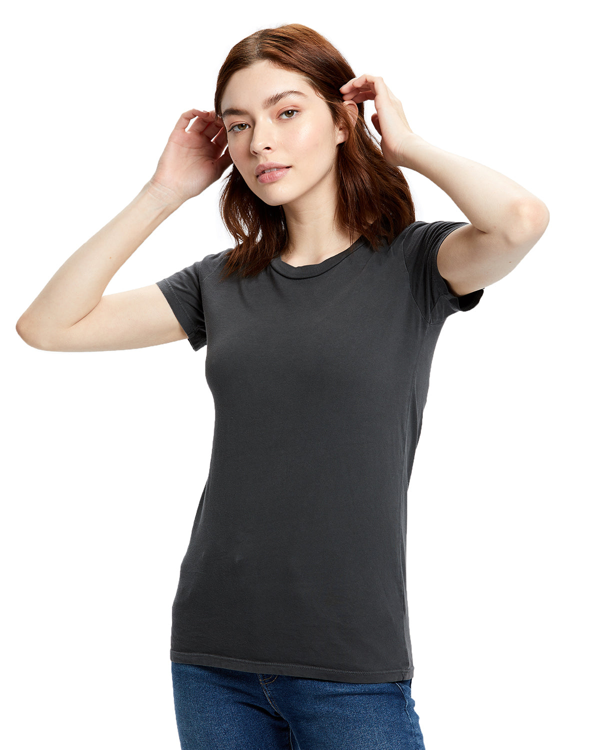 US Blanks Ladies' 4.5 oz. Short Sleeve Garment-Dyed Jersey Crew